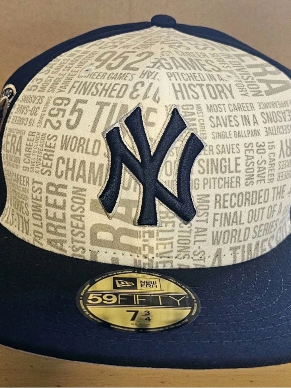 Mariano Rivera New Era NY Yankees Career Achievements Cap Fitted 7 3/4 Rare